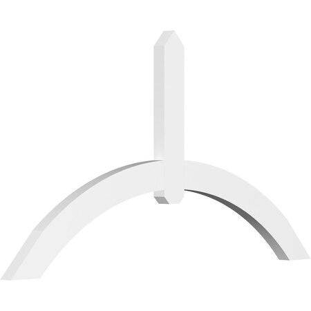 Ekena Millwork Archdale Architectural Grade PVC Gable Bracket, 60"W x 32 1/2"H x 2"D x 4"F, 13/12 Pitch GBP060X33X0204ARC00